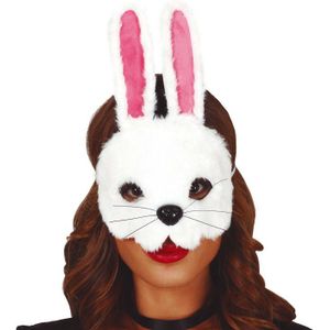 Konijn Haarband Wit Roze Lang Konijnenoren Oortjes Staart Bunny Paashaas 2