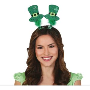 St. Patricks day verkleed diadeem/haarband - groen - voor volwassenen
