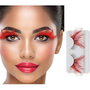 Halloween - Wimpers Lijm - Kleur: Rood - Materiaal: 100% Vezel