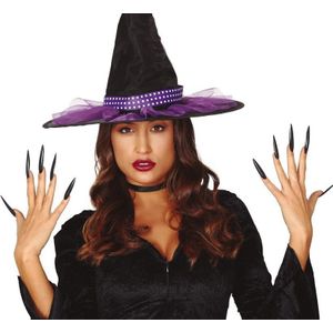 Nagelset - Zwart - 10 Lange Nagels - Inclusief Lijm