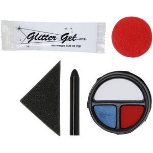 Schmink setje horror clown - make-up verkleed set - Halloween/carnaval accessoires - Schmink