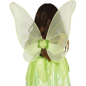 Fiestas Guirca Verkleed vleugels vlinder - groen - kinderen - Carnavalskleding/accessoires