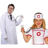 Fiestas Guirca Carnaval verkleed stethoscoop dokter/zuster - zwart - thema feest accessoires