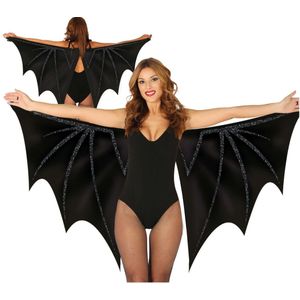 Halloween Vleugels Zwart Vleermuis 1,7m