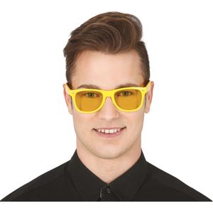 Guirca Carnaval/verkleed party bril - geel - volwassenen - Voor bij eenÃâÃÂ verkleedkleding kostuum