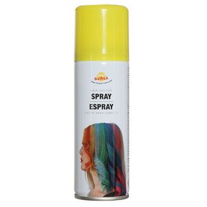Fiestas Guirca Carnaval verkleed haar verf/spray - geel - spuitbus - 125 ml