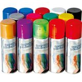 Fiestas Guirca Carnaval verkleed haar verf/spray - wit - spuitbus - 125 ml