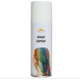 Fiestas Guirca Carnaval verkleed haar verf/spray - wit - spuitbus - 125 ml