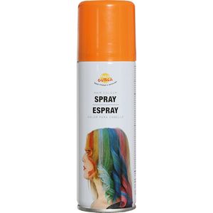 Fiestas Guirca Carnaval verkleed haar verf/spray - oranje - spuitbus - 125 ml