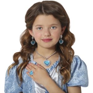 Fiestas Guirca - Sieraden set blauwe harten - kinderen
