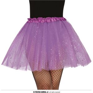 Paarse Tutu Dames Glitter 40cm