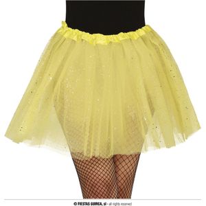 Gele Tutu Dames Glitter 40cm