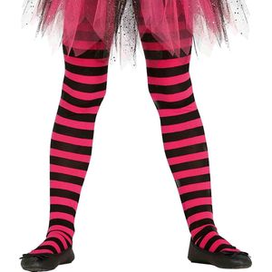 Maillot - Gestreept - Roze/Zwart - 88% Polyamide/12% Elastan