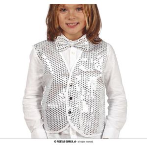 Gilet Pailletten Zilver - kinderen