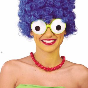 Marge Simpson of grote ogen fun verkleed bril - wit - Carnaval - Dames - Brillen