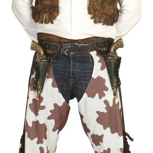 Cowboy pistolen set - Dubbele revolver holsters inclusief pistolen - 29 cm - volwassenen - Verkleedattributen