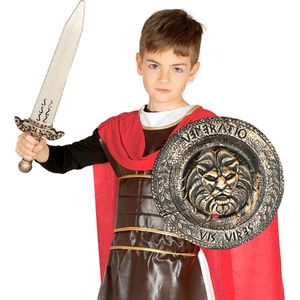 Fiestas Guirca Zwaard Met Schild Junior 29/48 Cm Brons 2-delig