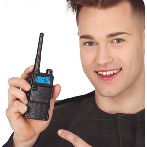Fiestas Guirca - Walkie Talkie - Zwart - 20 cm