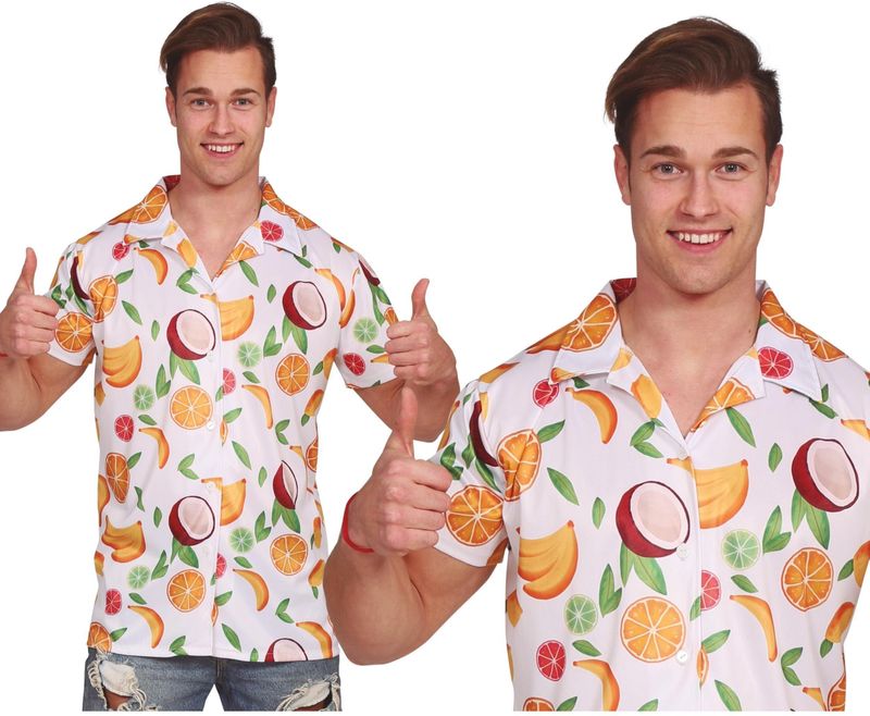 Fiestas Guirca - Hawaii Aloha Shirt - Roze - Polyester