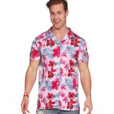Hawaii Aloha Shirt - Flamingo Roze - Polyester