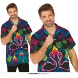 Tropical party - Hawaii Blouse - Neon Roze - Flamingo