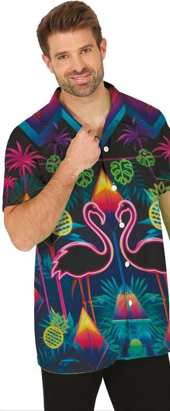 Tropical party - Hawaii Blouse - Neon Roze - Flamingo