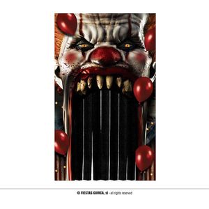 Halloween Deurgordijn Horror Clown 2,4m