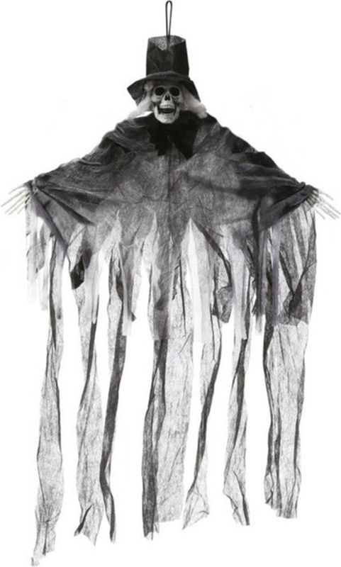 Fiestas Horror decoratie skelet spook bruidegom pop - hangend -70 cm - Halloween hangdecoratie