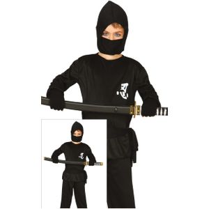 Ninja Anzug Kind Schwarz