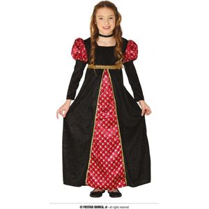 Mittelalterliches Kleid Kind Schwarz Rot