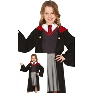Tovenaar student horror kostuum voor meisjes - Halloween tovenaarsleerling outfit - Carnavalskleding 110/116