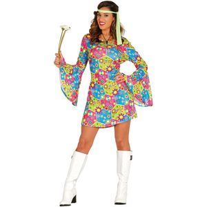 Hippie Dress - Flower Power - Multicolor - Polyester