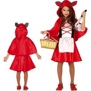 Fiestas Guirca - Wolf Riding Hood meisje (7-9 jaar) - Halloween Kostuum voor kinderen - Halloween - Halloween kostuum meisjes