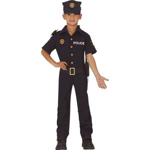 Fiestas Guirca Verkleedpak Politie Polyester Zwart Mt 146/1452
