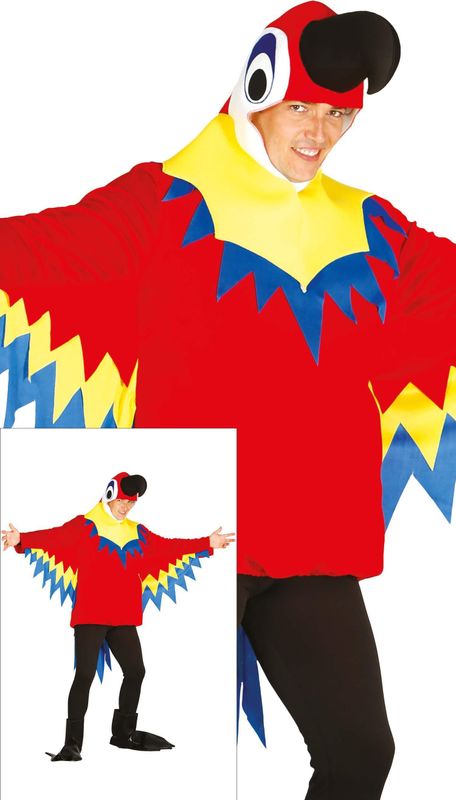 Fiestas Guirca - Volwassenkostuum Papegaai - Tuniek