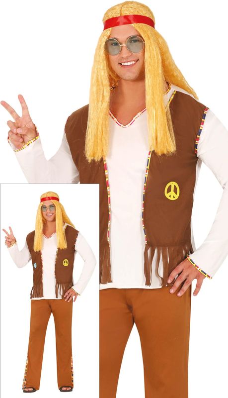 Hippie Kostuum Bruin