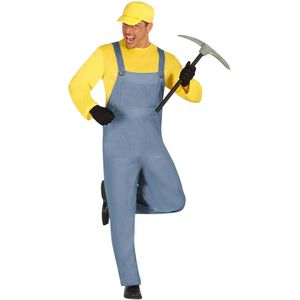 Fiestas Guirca - Mijnwerker - Volwassenkostuum - Geel - Jumpsuit