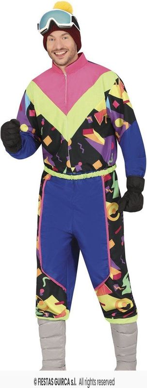 Guirca - 80s Skiër - Kostuum - Multicolor - Polyester