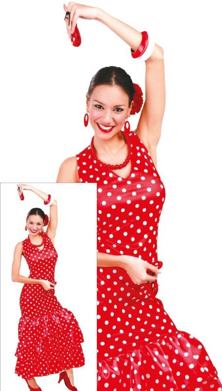 Spaanse Jurk Flamenco Rood
