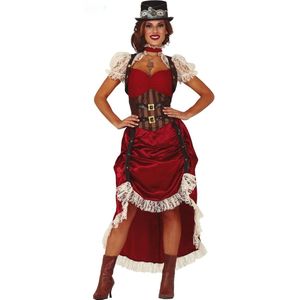 Steampunk Kostuum Dames Rood