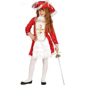 Musketier Kostuum Kind Wit Rood