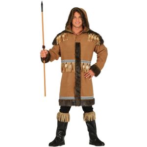 Fiestas Guirca Verkleedpak Eskimo Heren Polyester Bruin Maat L