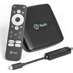 Youin - EN1060K - Android TV Box - Zwart - 4K UHD - Met DVB-Tuner