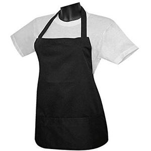 MISEMIYA - Schort met tuinbroek voor dames, schort, vruchtreiniging, zwart, 1 stuk