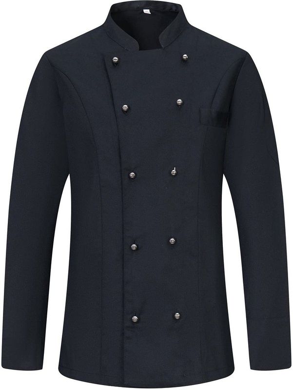 MISEMIYA - MZ-8421B - Keukenjas - Zwart - Korte Mouwen - 8501