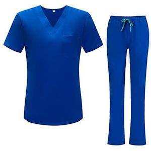 MISEMIYA - Sanitair-uniformen voor dames, medische uniformen, medische uniformen, verpleegsters, casaade en broek, Ref. 0053, Royal Blauw, XXL