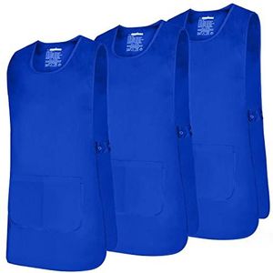 MISEMIYA - Pakket 3 eenheden - Schorten Reiniging WerkUNIFORM KLINIK Ziekenhuis Schoonmaak Dierenarts Gezondheid Gastwerk - Ref.868, koningsblauw 21, XL