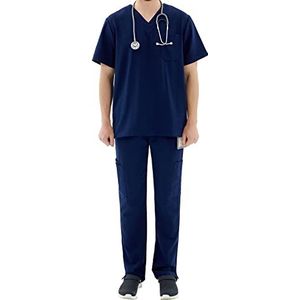 MISEMIYA - Uniseks gezondheidsuniform (72% polyester, 21% rayon, 7% spandex) - Gezondheidsuniformen 046-059, Marineblauw (Trs), XXL