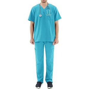 Misemiya - Uniseks sanitairuniform (Performance Twill 72% polyester, 21% rayon, 7% spandex) – gezondheidsuniform, turquoise