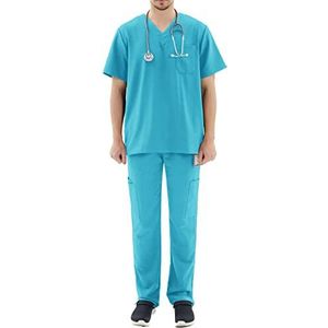 MISEMIYA - Uniseks gezondheidsuniform (72% polyester, 21% rayon, 7% spandex) - Gezondheidsuniformen 046-059, Turquoise Trs, XL